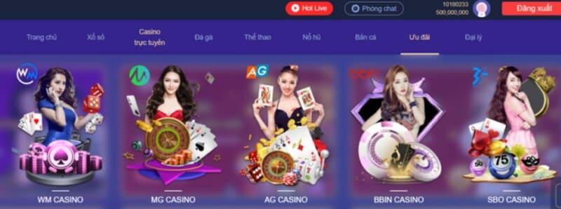 Đa dạng trò chơi tại sảnh S666 casino